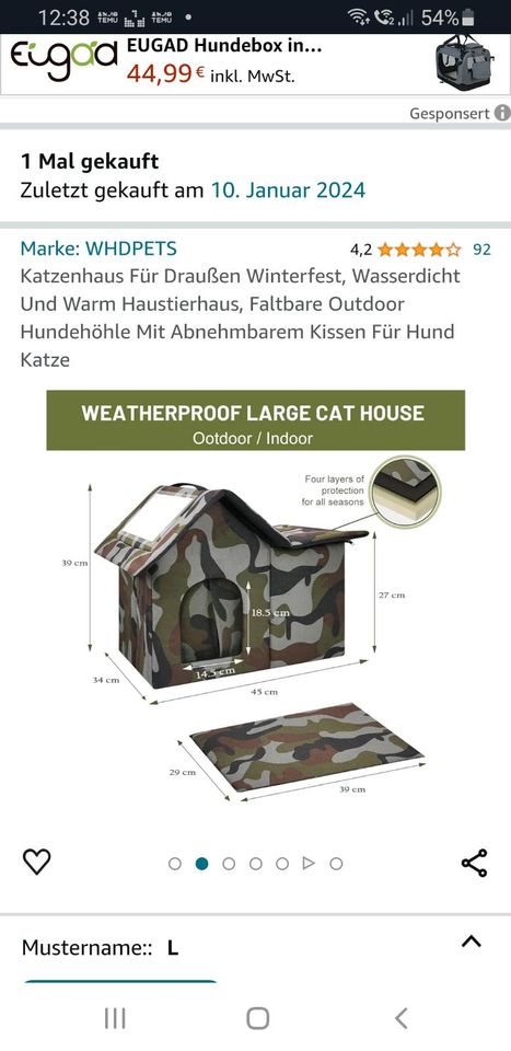 Outdoor Katzenhaus in Viersen