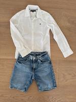 Set Thommy Hilfiger Hemd und H&M Jeans Short 122 Frankfurt am Main - Sachsenhausen Vorschau