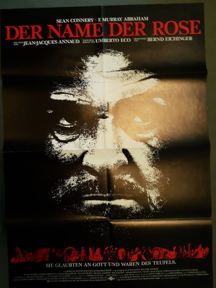 Original Kinoplakat  der Name der Rose (Sean Connery) in München