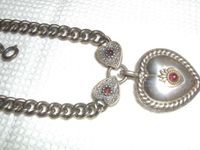 Silbercollier Halskette Silber m. Herzanhänger Trachtenschmuck Bayern - Kronach Vorschau