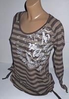 Amisu Langarm Shirt Sweatshirt M/L 40/42*braun*Streifen*Druck Bayern - Oy-Mittelberg Vorschau