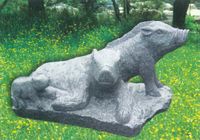 stark reduziert Granit-Stein Figur/Skulptur - Wildschweinfamilie Baden-Württemberg - Filderstadt Vorschau