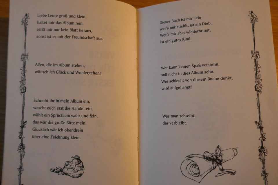 Freundschaft ist die schönste Blume " Verse für das Poesiealbum in Siegen