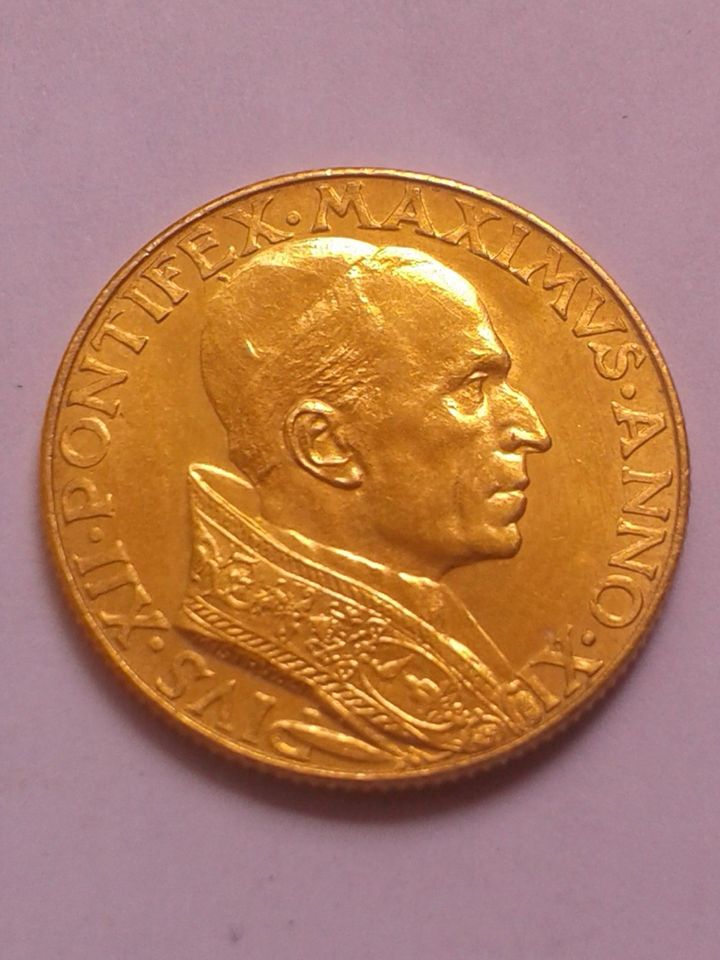 100 Lire Gold Vatikan 1931 1932 1944 1949 Papst Pius XI +Pius XII in München