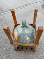 Glasballon Glasflasche mit Holzgestell Baden-Württemberg - Waiblingen Vorschau