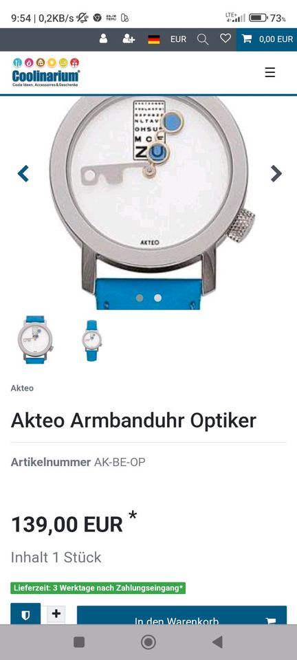 ⚜️Acteo Armband Uhr Optiker ⚜️ in Nürnberg (Mittelfr)