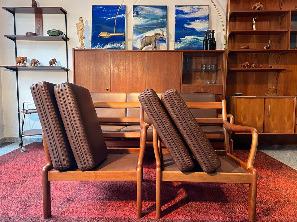 Mid Century Sofa Set Danish modern Design Vintage easy Chair 1960 in Schorndorf