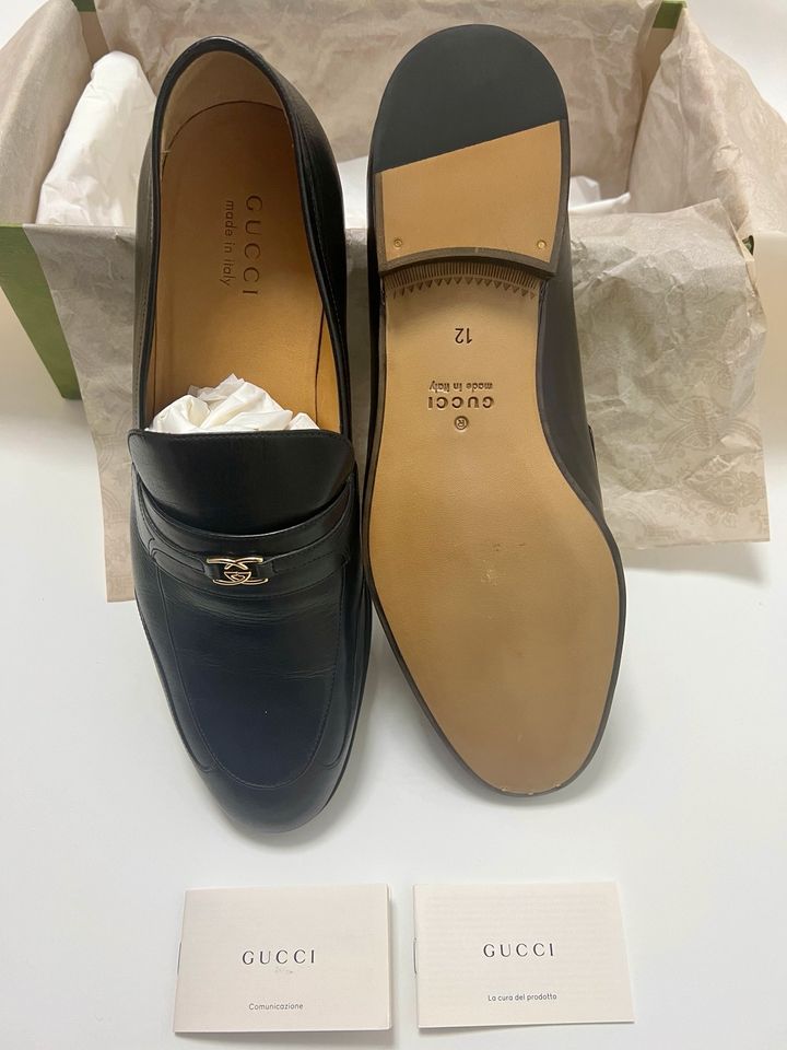 Original Gucci Leder Schuhe. Neupreis 1415€. Größe 12. in Velbert