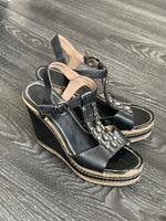Catwalk High Heel Keilsandalette, Gr.40, schwarz, getragen defekt Bayern - Ansbach Vorschau