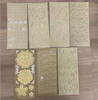 7 Bögen QVC Sticker gold Ornamente Karten Kerzen Aufkleber Thüringen - Gotha Vorschau