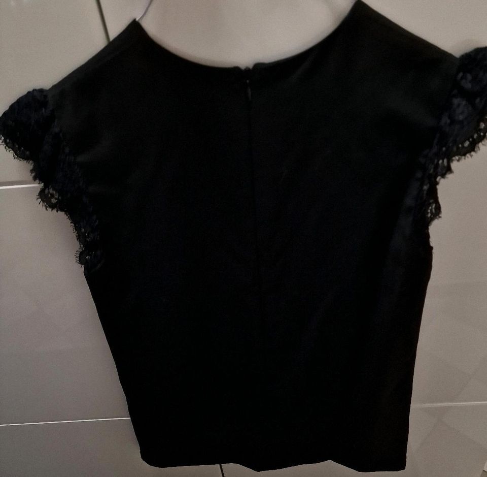 Dsquared2 Bluse Shirt Top schwarz Spitze Logo Gr. XS/ S wie neu in München