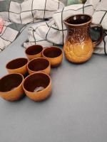 Saftgeschirr Saftkrug Keramik mit 6 Becher Bayern - Markt Erlbach Vorschau
