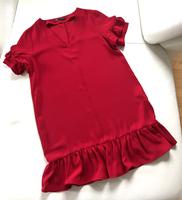 Zara Kleid in rot Rüschen Gr.XS Bayern - Poing Vorschau