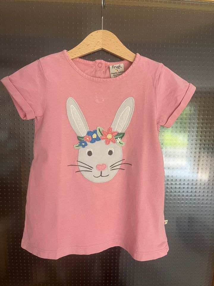 Frugi T-Shirt Hase rosa Gr. 92/98 Öko Bio in München