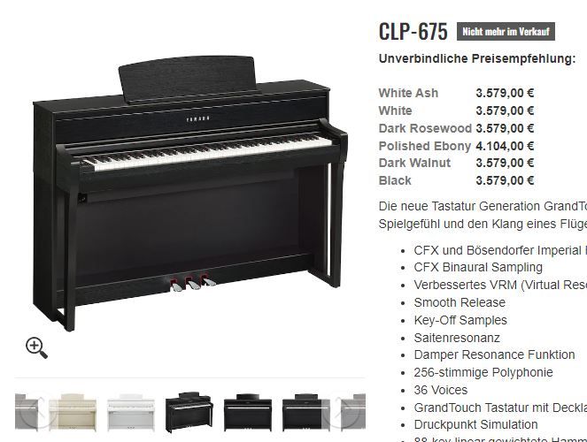 Yamaha Clavinova CLP 675 B E-Piano, Klavier mit Garantie, Digital in Kiel