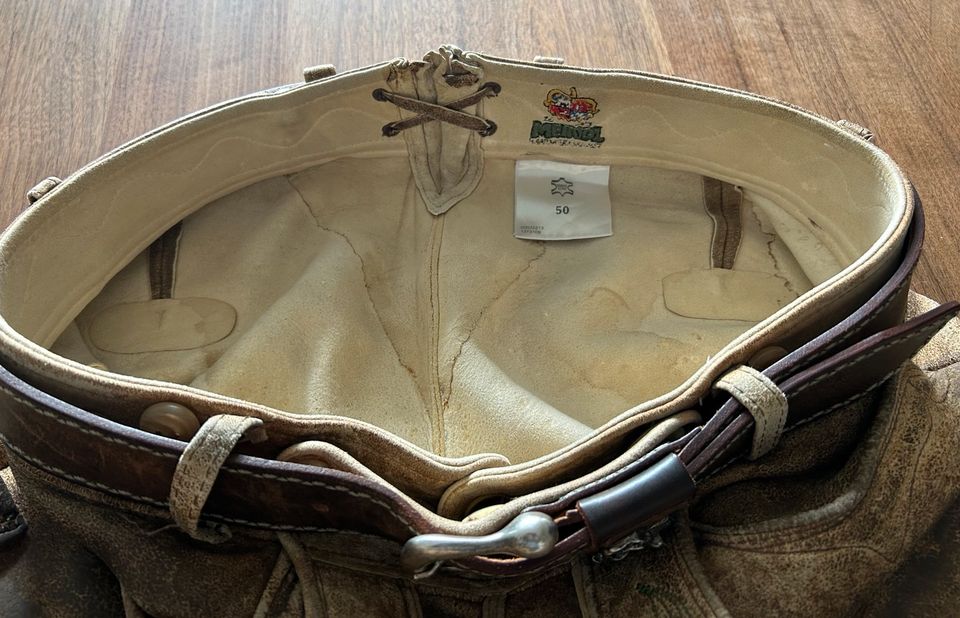 Original echte alte bayerische Lederhose MEINDL Größe 50 in Rosenheim