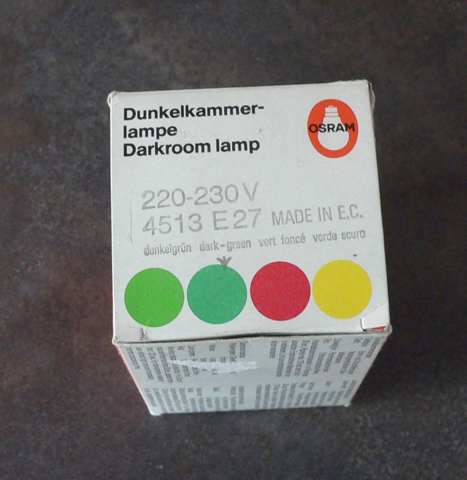 Osram Dunkelkammerlampe 220-230V - dunkelgrün - neu - OVP in Braunschweig