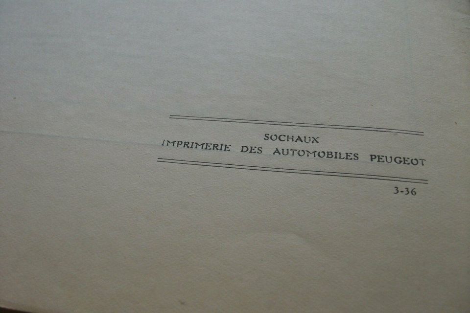 Peugeot 301 MK 8CV 1936 Catalogue des Pieces Detachees, Ersatztei in Berchtesgaden