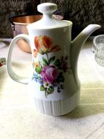 Kaffeekanne-Weisswasser -Colditz-Porzellan DDR -Blumenbouquet Sachsen-Anhalt - Vogelsdorf Vorschau