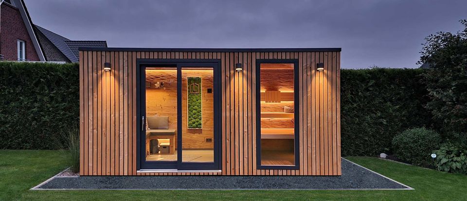 Wellness im eigenen Garten mit der Sauna "Larix" by Laubenhütte in Solingen