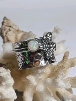 Neu 925 Sterling Silber Ring mit weißen OPAL Steinen,  Gr7 Leipzig - Dölitz-Dösen Vorschau