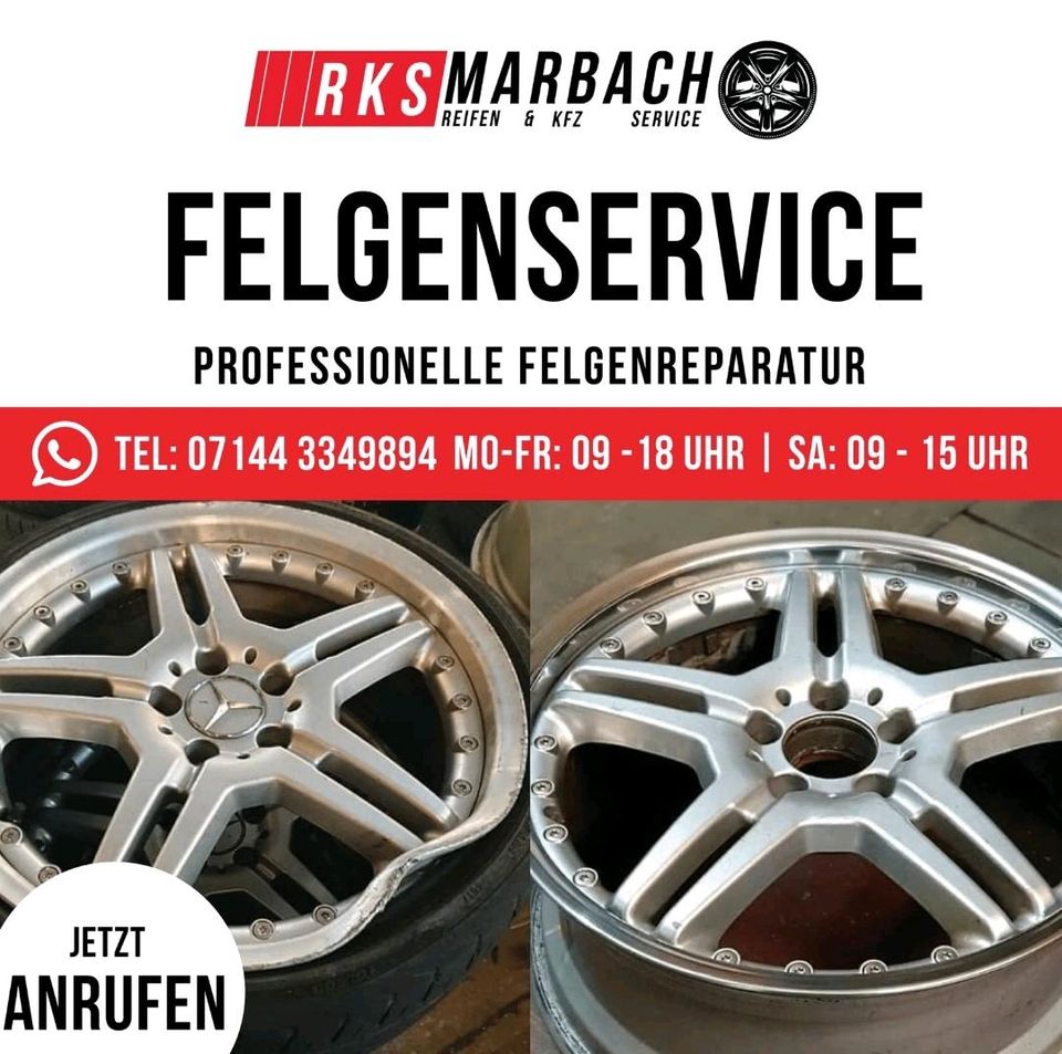 ⭐FELGENDOKTOR Felgenschlag Höhenschlag Seitenschlag Reparatur Alu in Marbach am Neckar