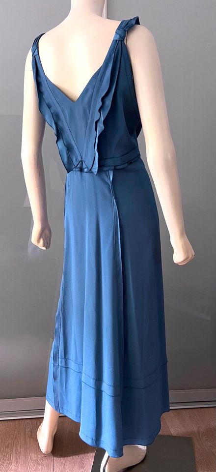 Dorothee Schumacher Midi Kleid Blau 40 L Seide Empire Dress Blue in Hamburg