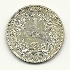 1 Mark Kaiserreich 900 Silber 1875 bis 1878 in Bad Harzburg