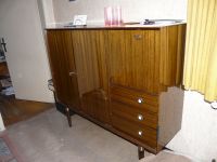 2x Wohnzimmerschrank mit Bar Sideboard 60er Musikschrank Baden-Württemberg - Schwäbisch Gmünd Vorschau