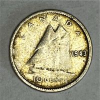 Münze Kanada 10 Cent 1943 Niedersachsen - Buxtehude Vorschau