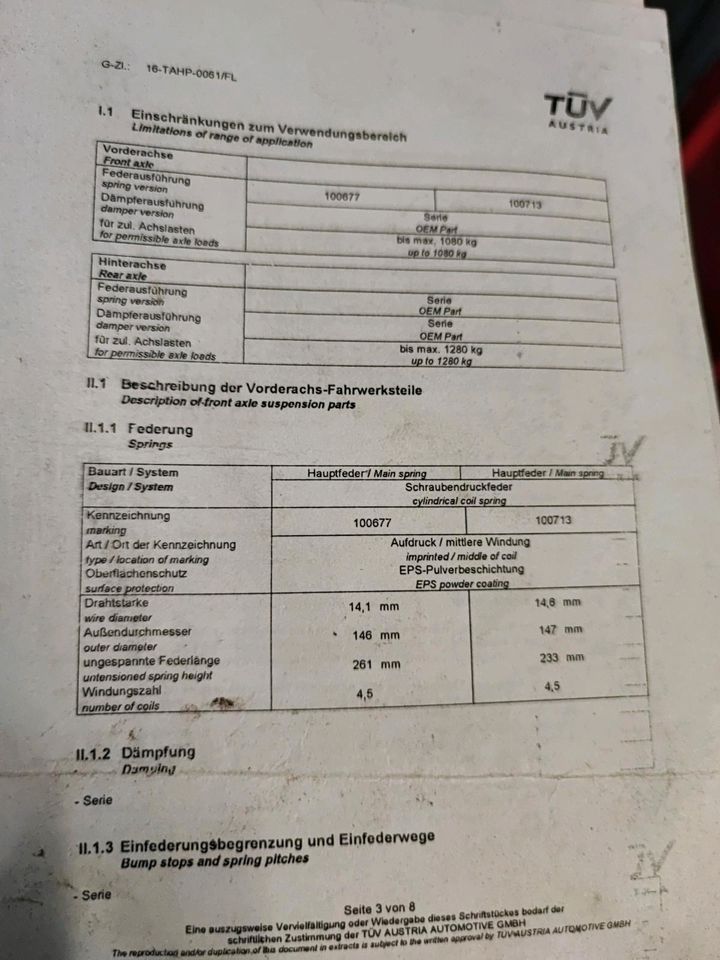 BMW e39 APM Tieferlegung Fahrwerk 40mm VA in Großenwiehe