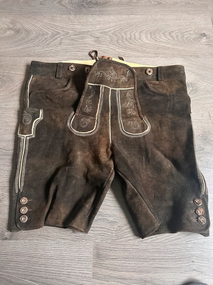 Trachtenhose Lederhose Angermaier brown Gr. 56 in Preetz