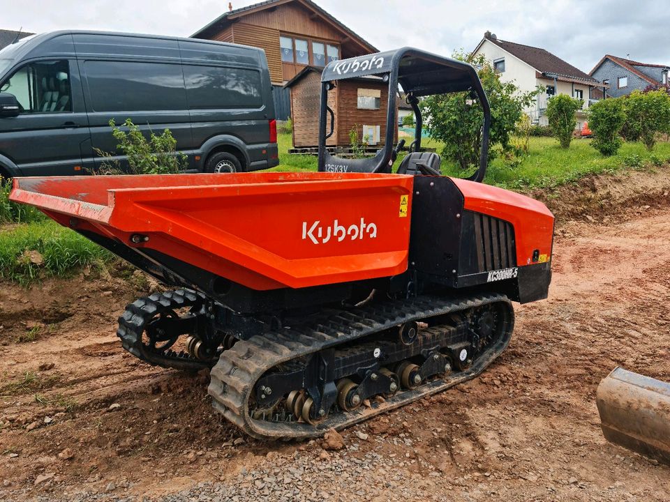 Baumaschinen Vermietung Bagger Radlader Dumper Rüttelplatte Bühne in Tann