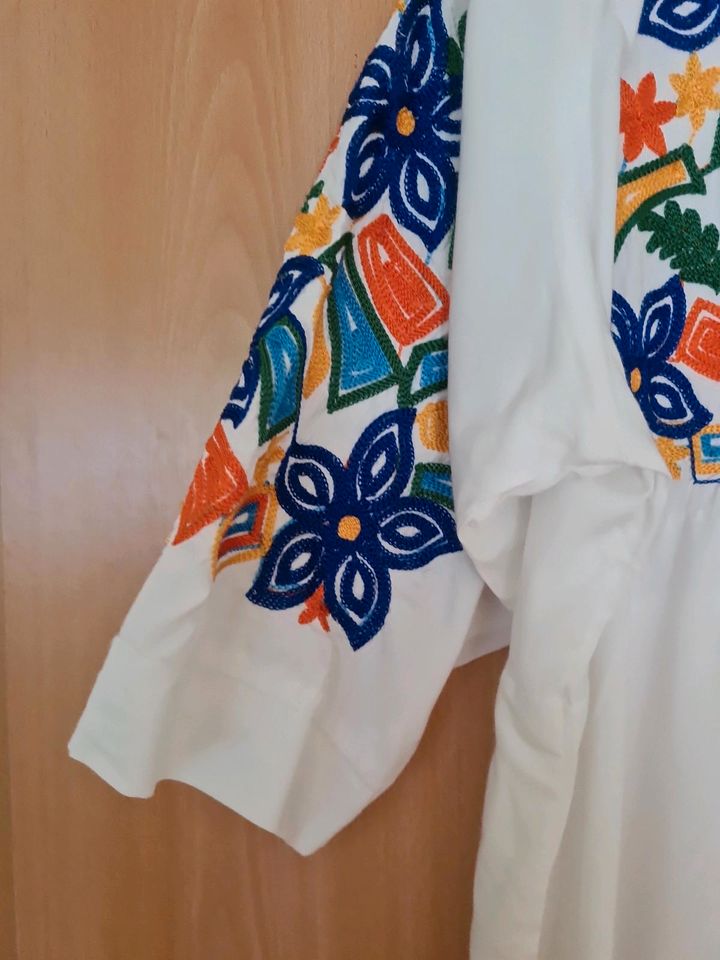 Kleid Sommerkleid lang weiß mit Stickerei Gr. M/L neu in Elsdorf