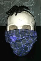 Halloween Maske NEU Stoffmaske lila Spinnen handmade gothic Baden-Württemberg - Edingen-Neckarhausen Vorschau