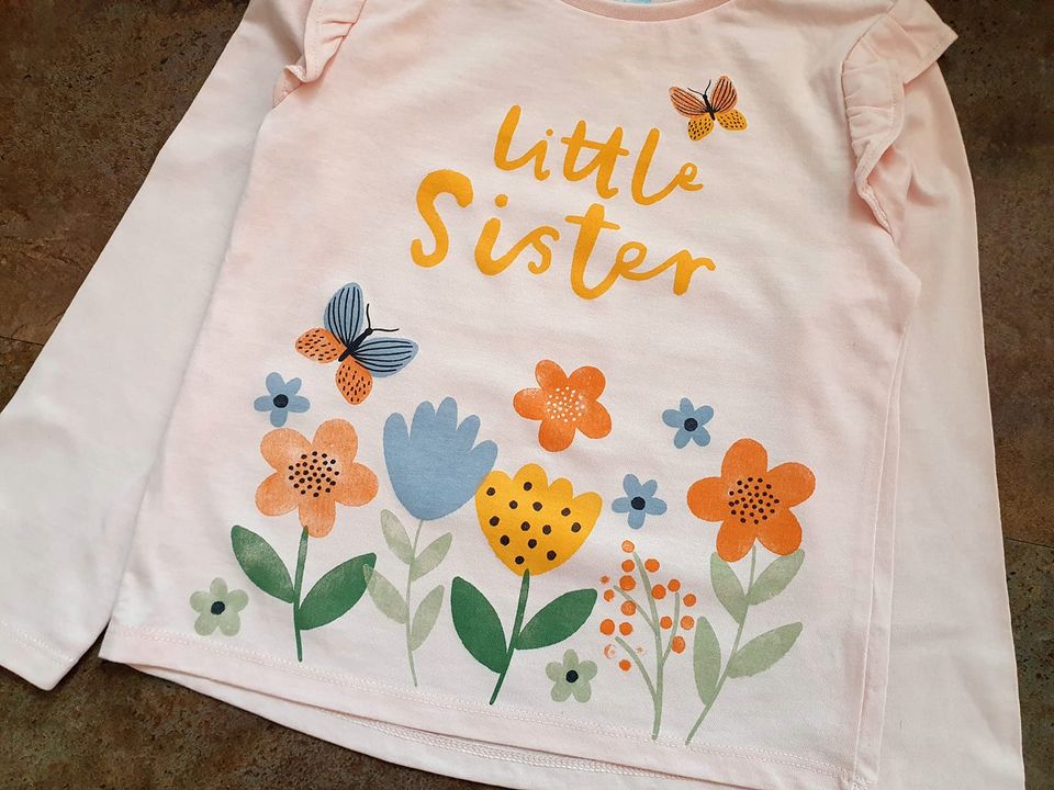 TU Shirt Sister Schwester langarm rosa neu 98 104 110 littlebee in München