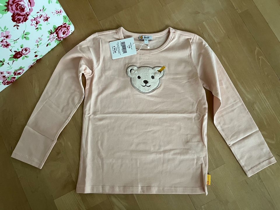 Steiff Shirt Longsleeve rosa/spricht Gr.116 NEU m. Etikett! in Göppingen