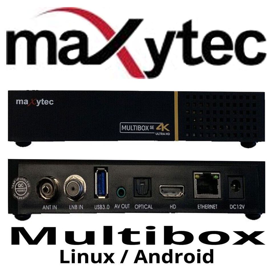 Maxytec Multibox SE 4K UHD Wifi LAN DVD DVB Linux Android Receive in Herzebrock-Clarholz