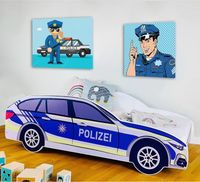Polizei Autobett Kinderbett mit Matratje Bayern - Waldkraiburg Vorschau