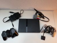 PlayStation 2 PS2 slim schwarz mit 2 Controller Baden-Württemberg - Weinstadt Vorschau