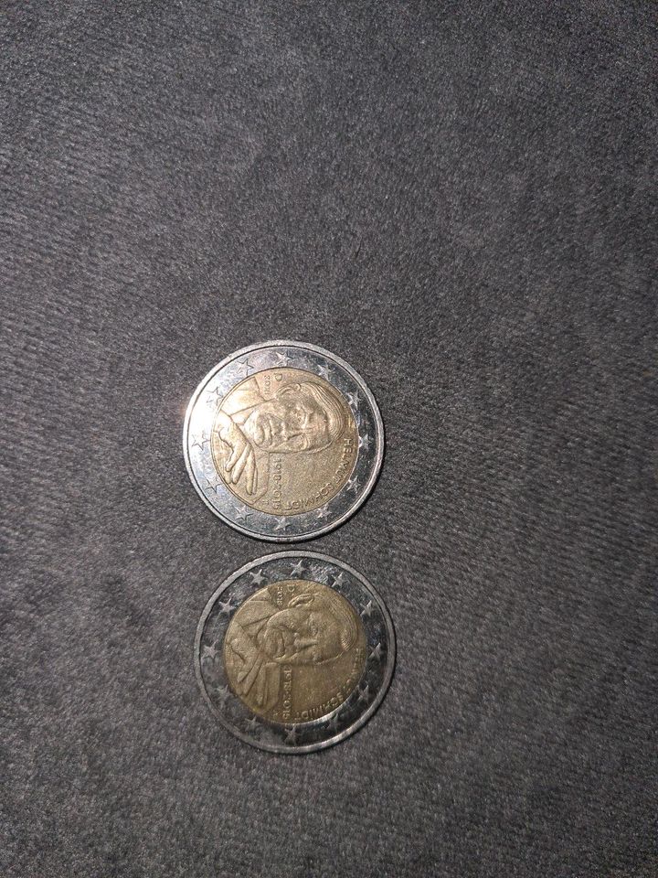 Helmut Schmidt Euro münze 2 Euro in Hohenerxleben