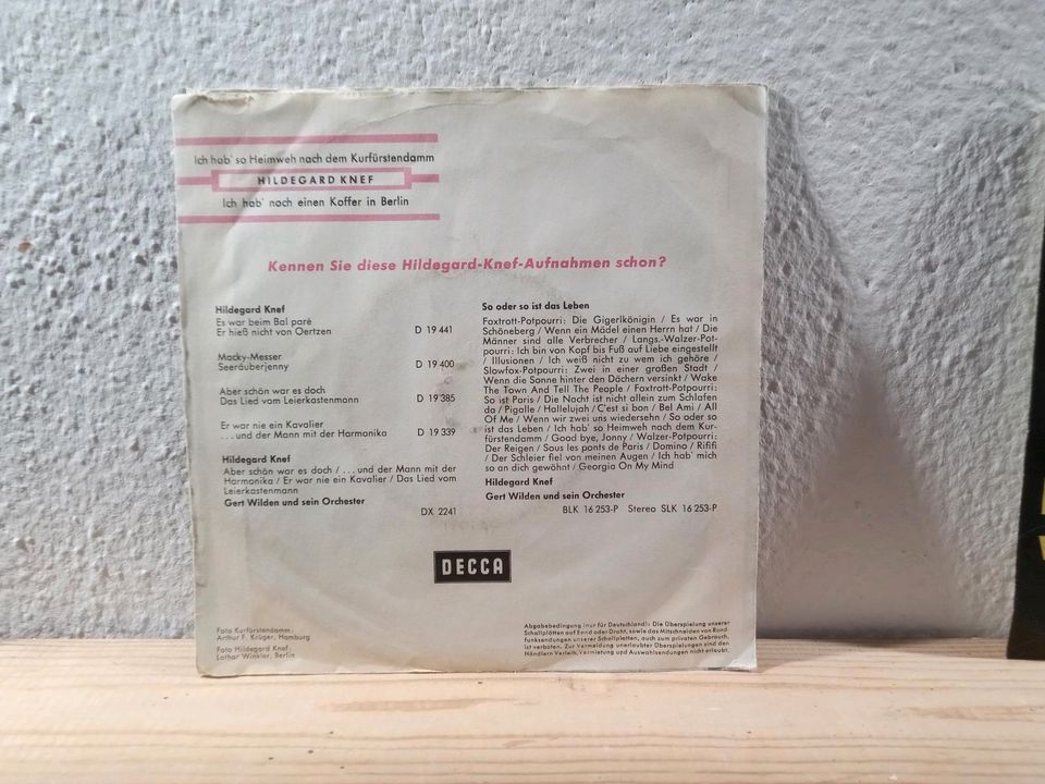 2x Vinyl Single Sammlung Hildegard Knef in Löbau