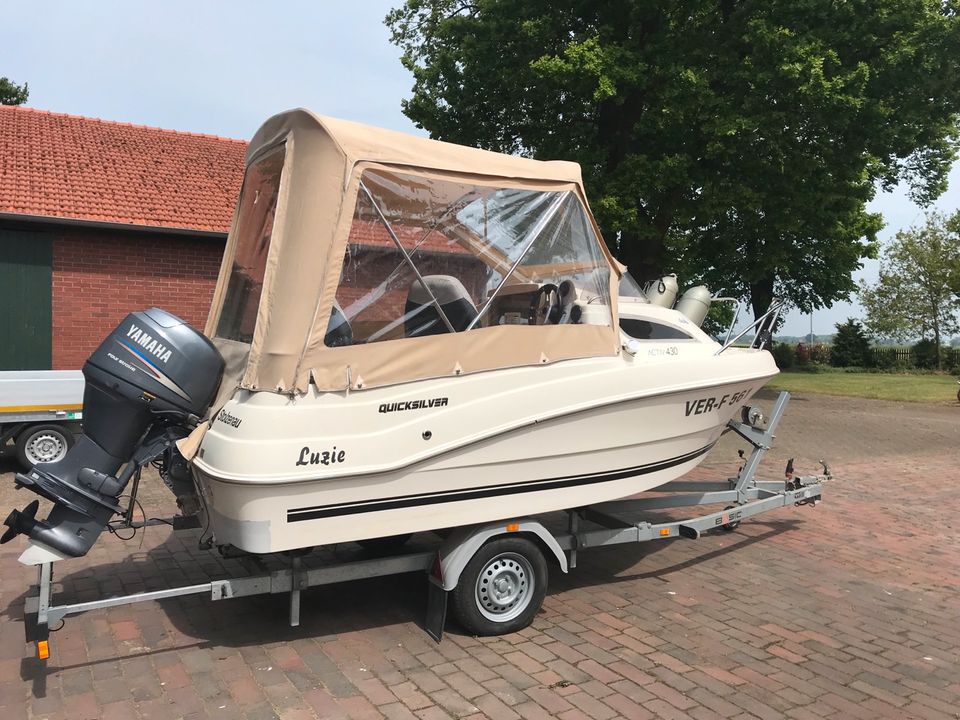Quick Silver Motorboot 430 Cabin mit Yamaha Außenbordermotor in Stolzenau