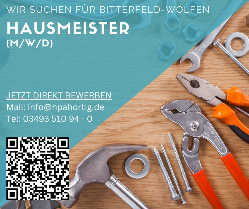 Hausmeister (m/w/d) für Bitterfeld- Wolfen gesucht in Bitterfeld