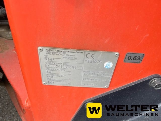 Kubota R065 Radlader Lader Hoflader Bruttopreis inkl. Mwst Schaufel und Gabel in Hermeskeil