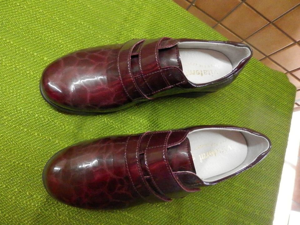 Damenschuhe Vitaform Gr. 40 Aubergine Rot Weinrot Einlagen GRATIS in Pulheim