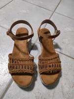 Damensandalen Gr.41 Cognac Absatz 4cm Bayern - Ochsenfurt Vorschau