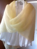 Sommer Tuch MOHAIR Seide Stola Schultertuch Plaid Yellow Hessen - Maintal Vorschau