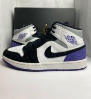 ✅Nike Jordan 1 Mid Purple (Lila/Weiß/Schwarz) 42,5 US 9 Sneaker Sachsen - Treuen Vorschau