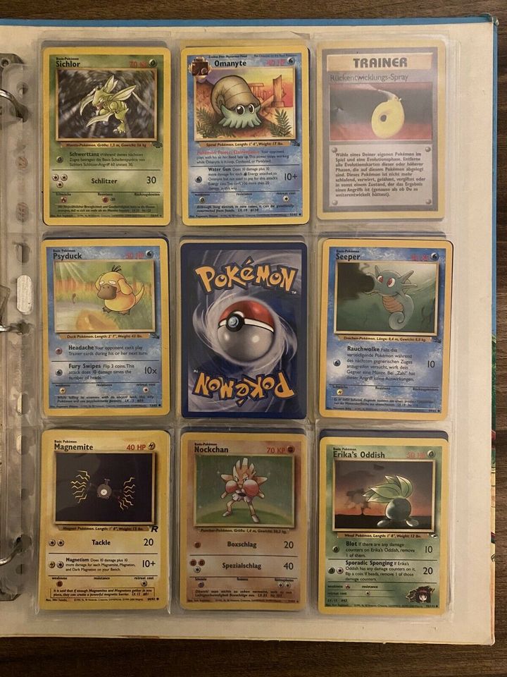 Pokémon Karten Base Sammlung gemischt/Holo-Karten und 1st Edition in Weisenheim am Berg